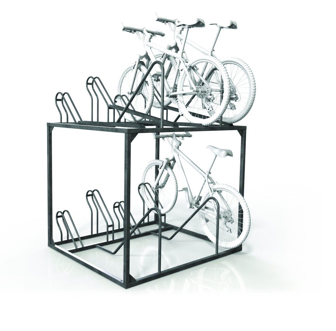 Double clearance bike rack